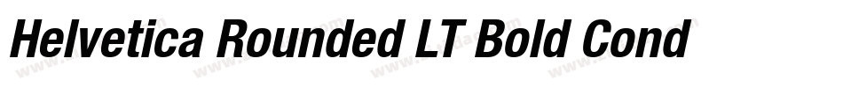 Helvetica Rounded LT Bold Condensed字体转换